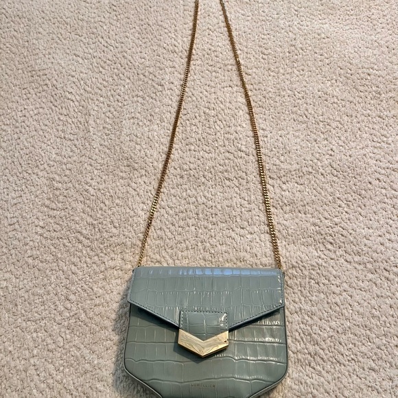 DeMellier Light Blue Croc-Embossed Women's Bag - Picture 4 of 5